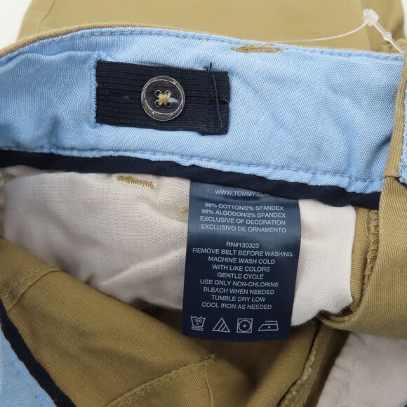 Tommy Hilfiger Boys 8 Tan Chino Shorts 9in Inseam Pockets Belt Loops NEW w/ Tags - Picture 7 of 9